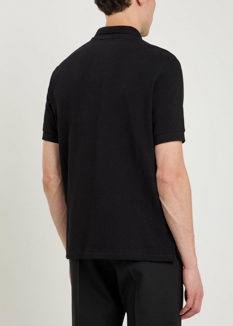 PS Paul Smith Appliquéd Piqué Cotton Polo Shirt Black