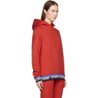 Opening Ceremony Red Elastic Logo Hoodie