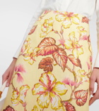 Zimmermann Matchmaker embellished linen midi skirt