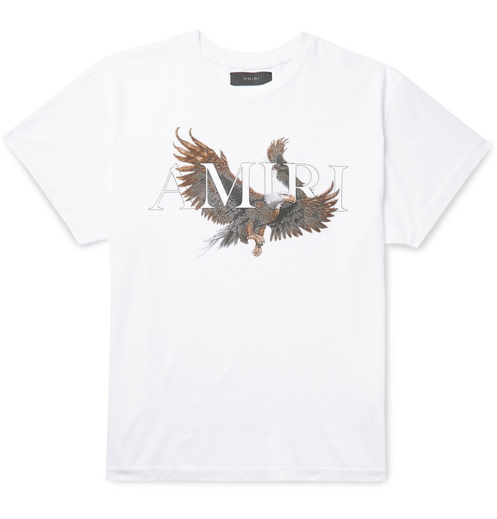 Photo: AMIRI - Logo-Print Cotton-Jersey T-Shirt - White