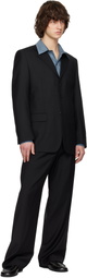 Sunflower Black Wide Pleated Trousers
