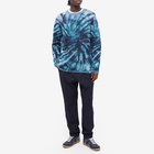 Comme des Garçons Homme Plus Men's Mohair Tie Dye Print Crew Knit in Blue