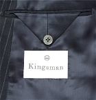Kingsman - Harry's Navy Pinstriped Super 120s Wool Suit - Navy