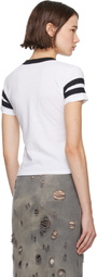 Ashley Williams White Puppy & Kitten Varsity T-shirt
