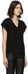 Juun.J Black V-Neck Knit Vest