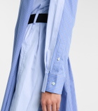 Sacai Striped cotton poplin shirt dress