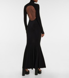 Norma Kamali Turtleneck jersey gown