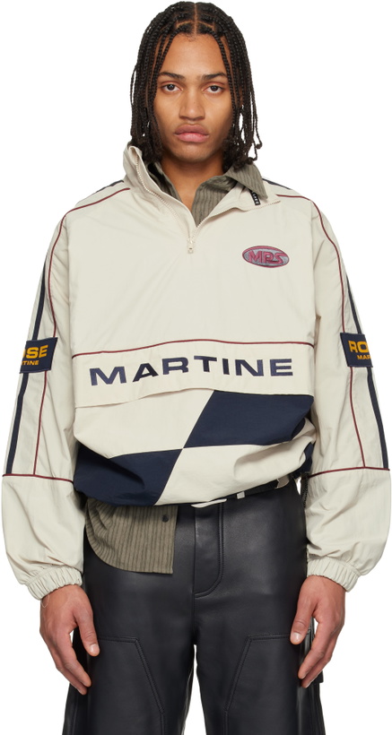 Photo: Martine Rose Beige & Navy Hockey Track Jacket