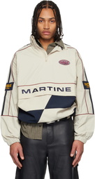 Martine Rose Beige & Navy Hockey Track Jacket