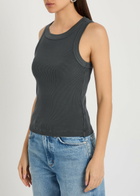 Citizens OF Humanity Isabel Ribbed Cotton-blend Tank Dark Grey