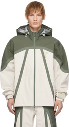 RCOS Green & White Taped Seam Shell Jacket