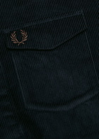 Fred Perry Logo-embroidered Corduroy Overshirt Navy
