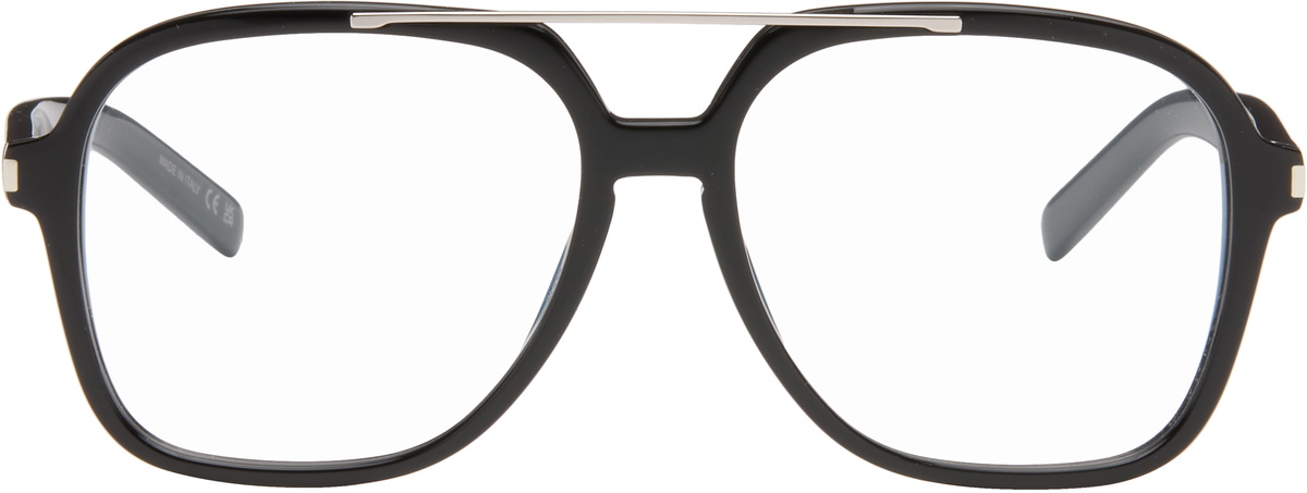 Saint Laurent Black SL 545 Corner Angle Optical Frame Glasses