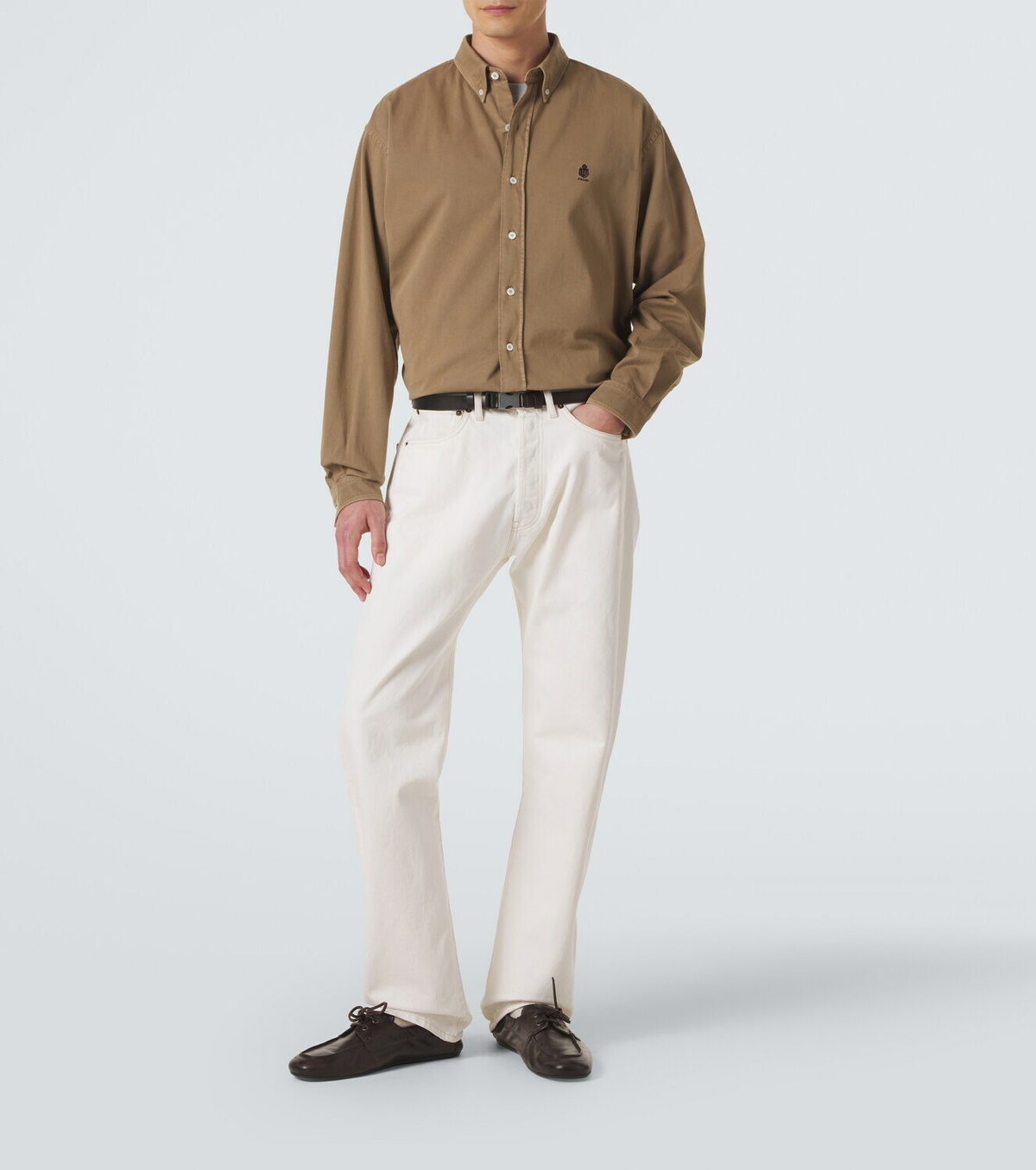 Prada Embroidered cotton shirt