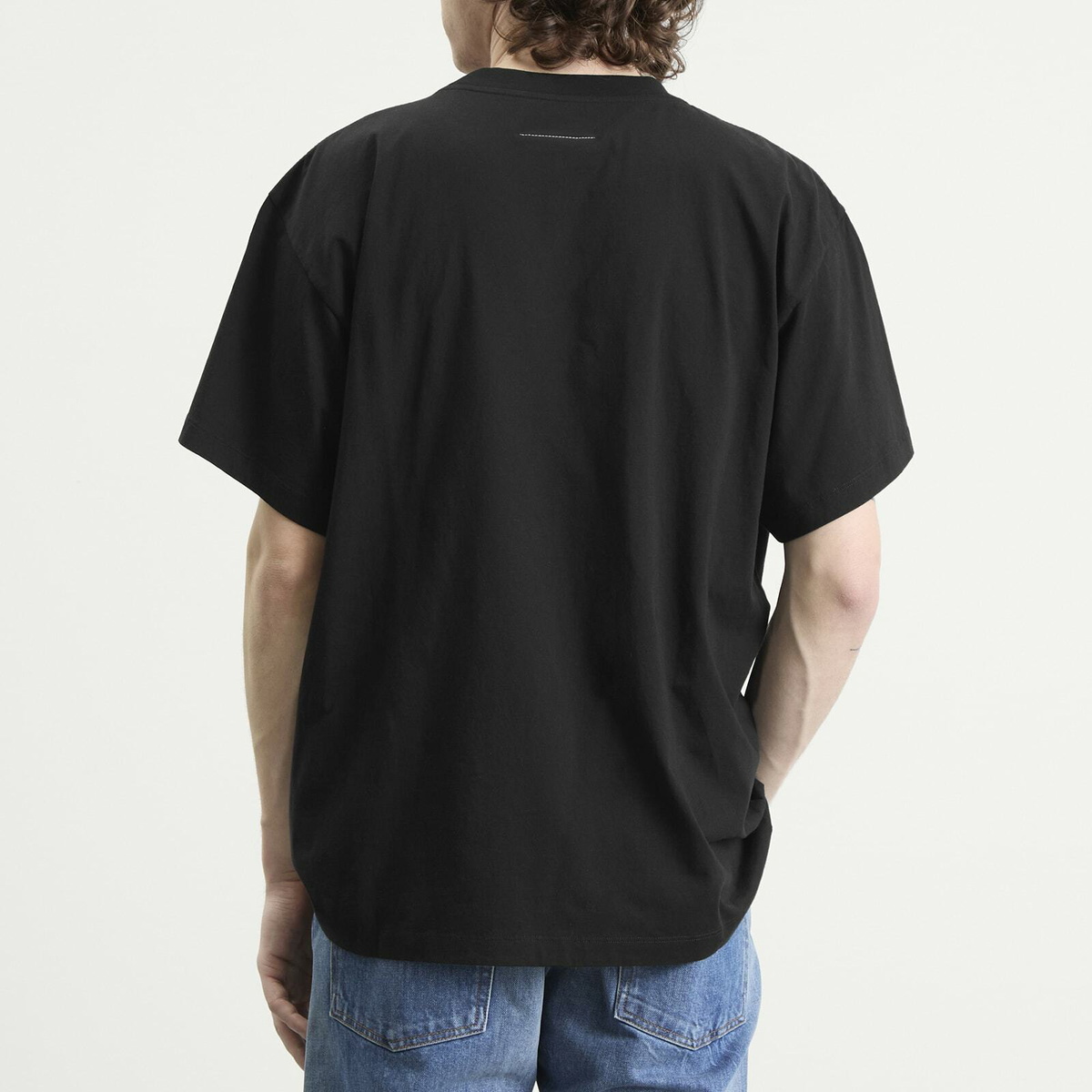 MM6 Maison Margiela Men's Logo T-Shirt in Black MM6 Maison Margiela