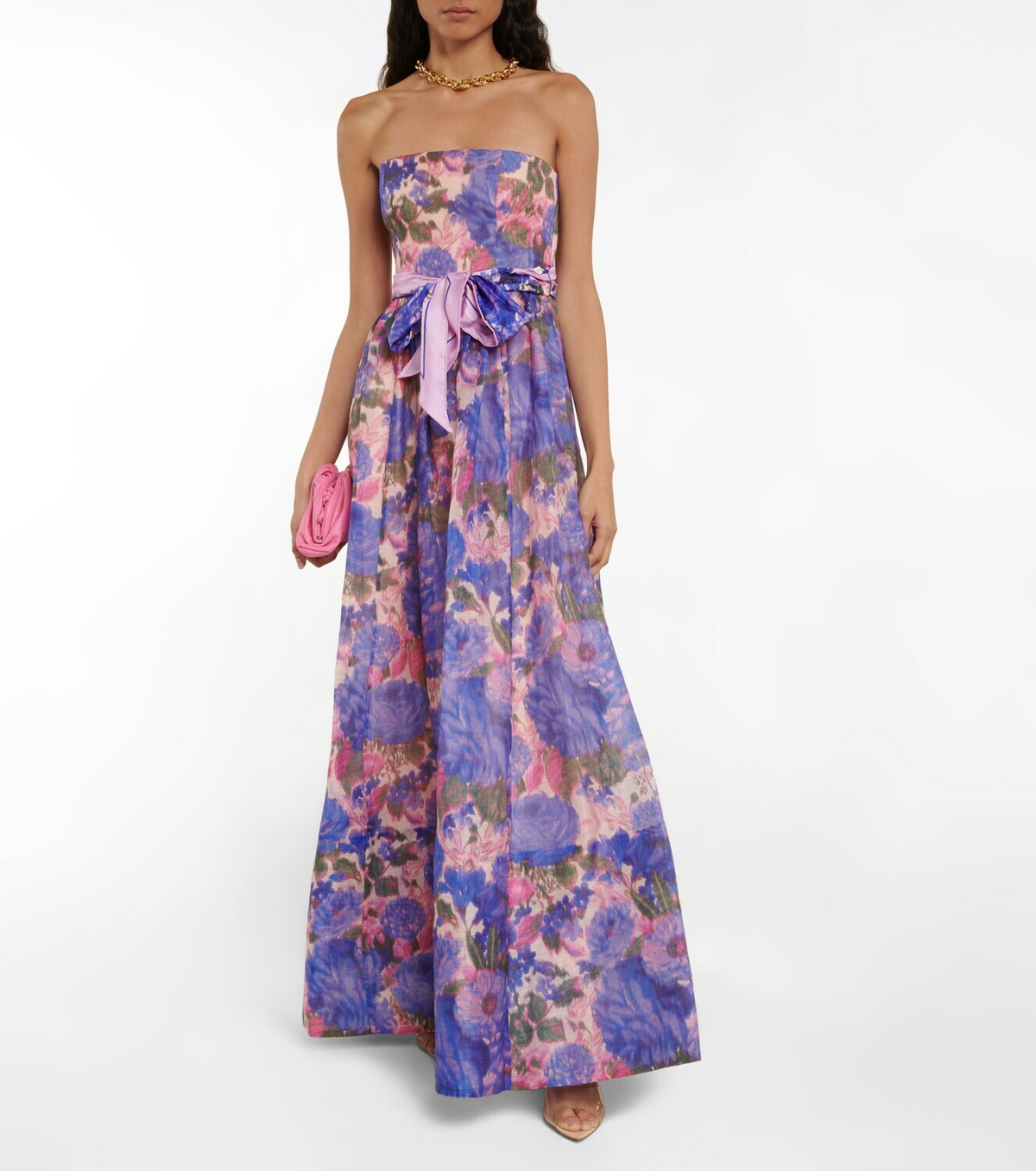long formal dress LaDivine CDS454CL Prom Dress - Black main image 0