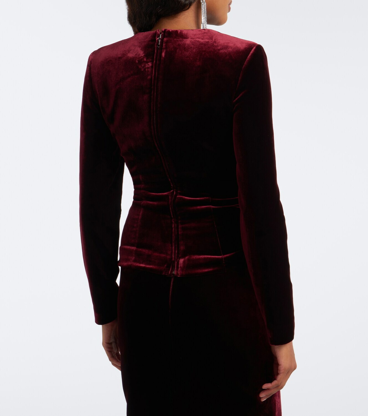 Roland Mouret Embellished velvet top