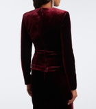 Roland Mouret Embellished velvet top