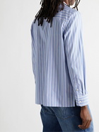 Nili Lotan - Finn Striped Cotton-Poplin Shirt - Blue