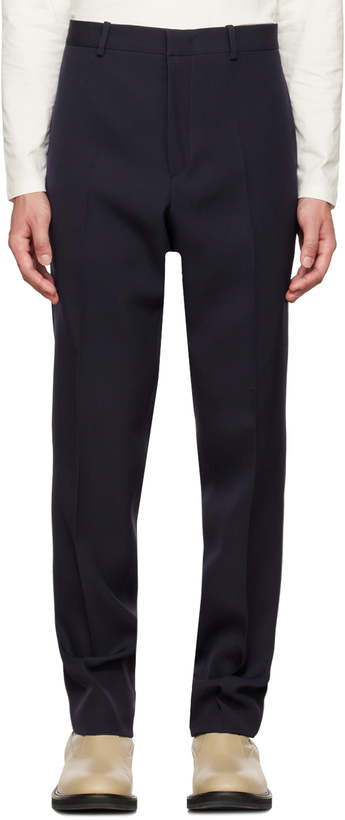 Photo: Jil Sander Black Creased Trousers