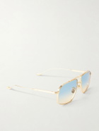 Cutler and Gross - 1424 Aviator-Style Silver-Tone Sunglasses