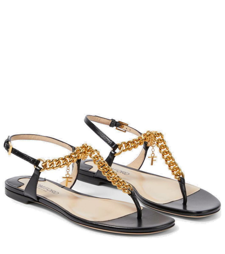 Photo: Tom Ford Zenith embellished leather thong sandals