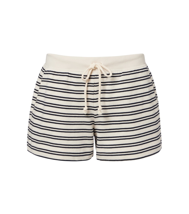 Photo: Velvet Amy striped cotton jersey shorts