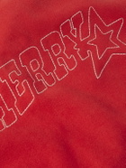 Cherry Los Angeles - Logo-Print Cotton-Jersey Zip-Up Hoodie - Red