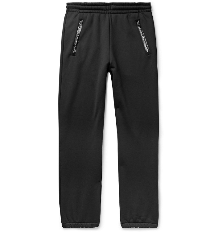 Photo: Acne Studios - Fort Loopback Cotton and Nylon-Blend Jersey Sweatpants - Black