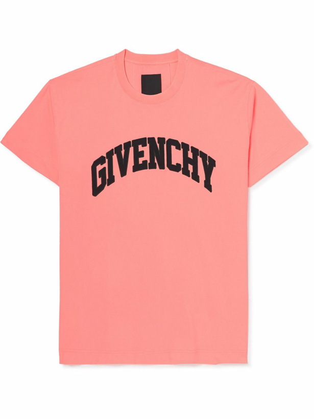 Photo: Givenchy - Logo-Appliquéd Cotton-Jersey T-Shirt - Pink