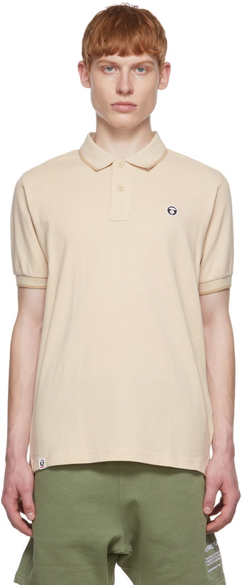 Photo: AAPE by A Bathing Ape Beige Cotton Polo