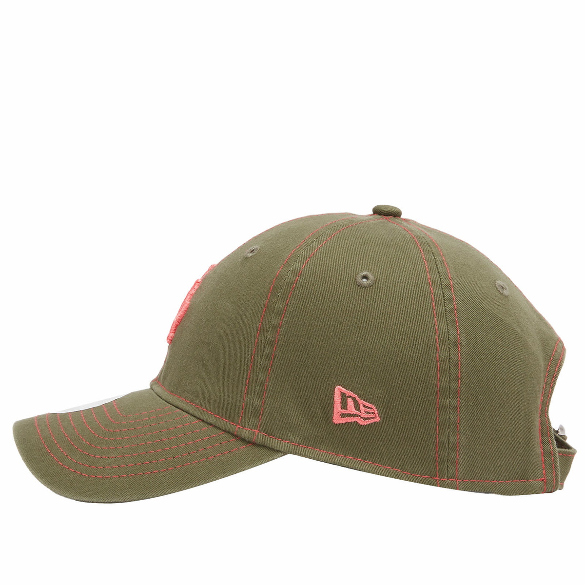 New Era LA Dodgers Contrast Stitch 9Twenty Cap in Olive 