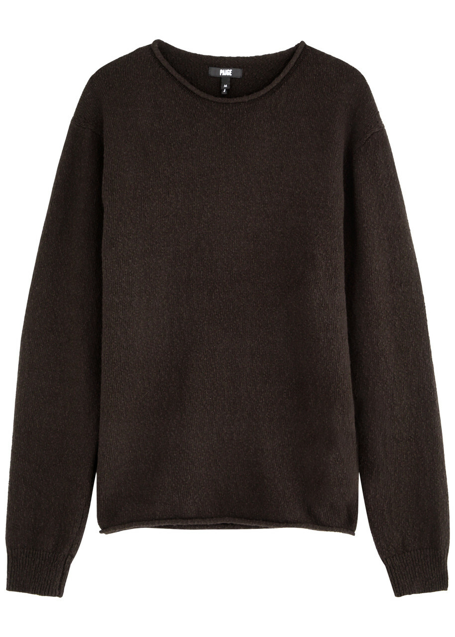 Paige Ferguson Slubbed Cotton Jumper Dark Brown