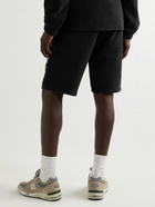 Stone Island - Straight-Leg Logo-Appliquéd Cotton-Jersey Drawstring Shorts - Black