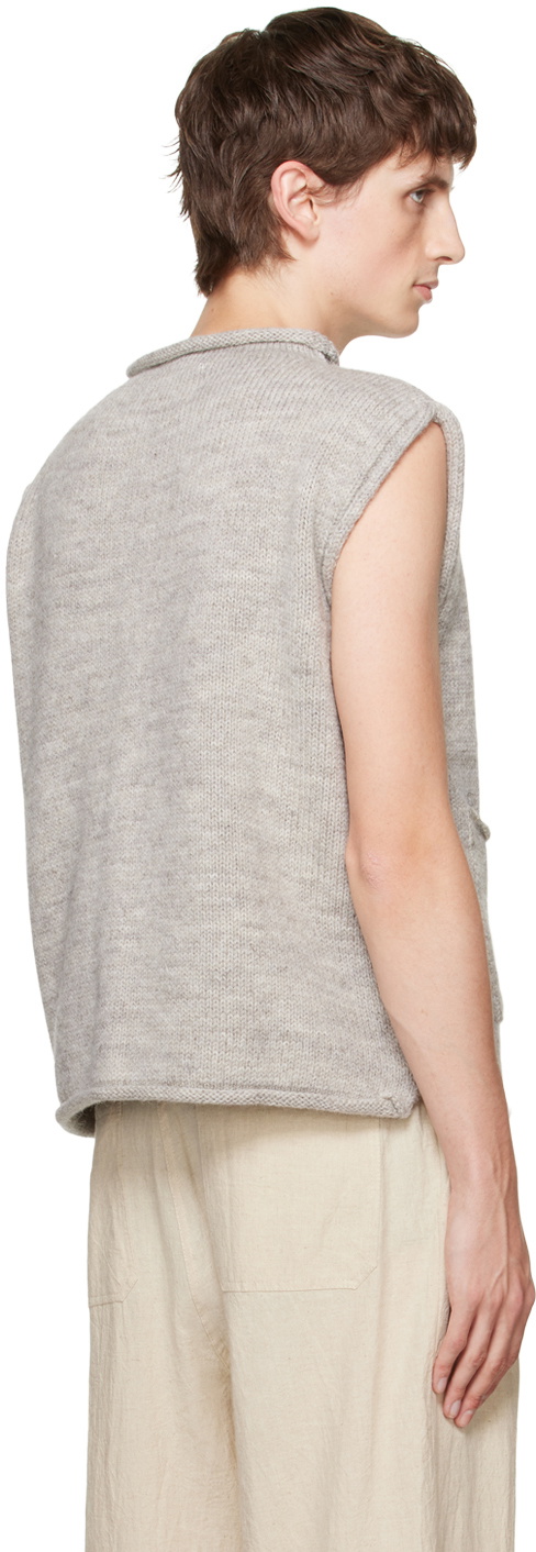 XENIA TELUNTS Beige Rolled Edge Vest