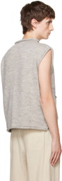 XENIA TELUNTS Beige Rolled Edge Vest