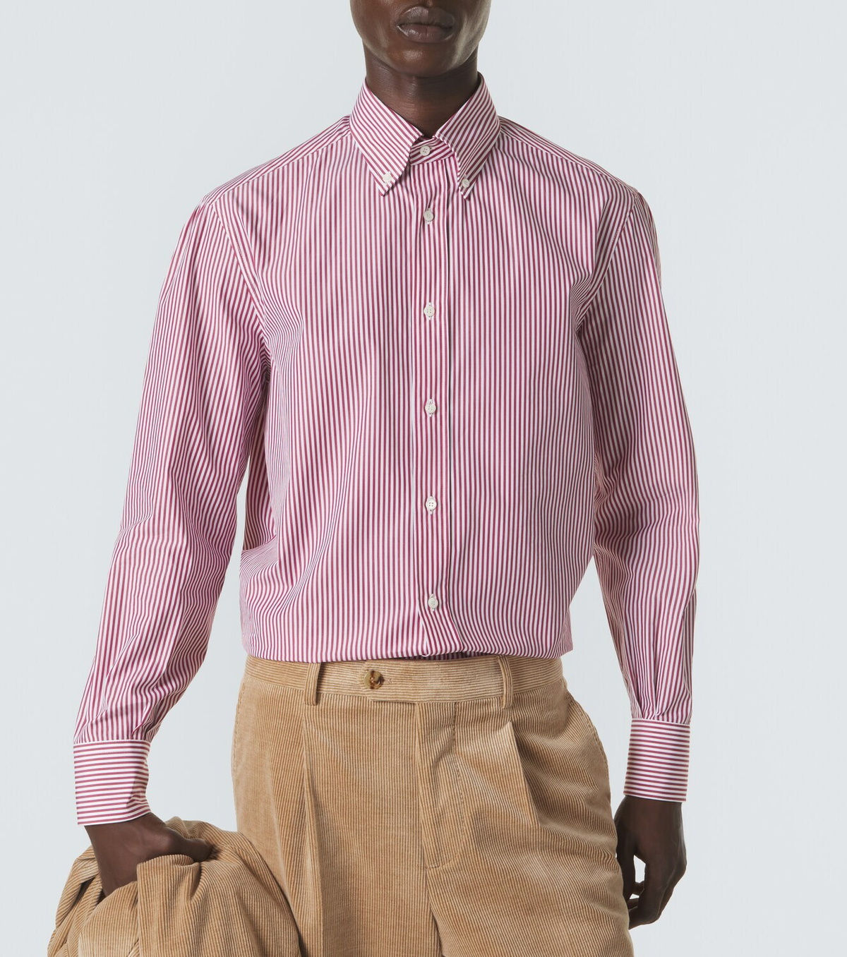 Brunello Cucinelli Striped cotton poplin shirt