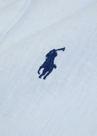 Polo Ralph Lauren Logo-embroidered Linen Shirt Light Blue
