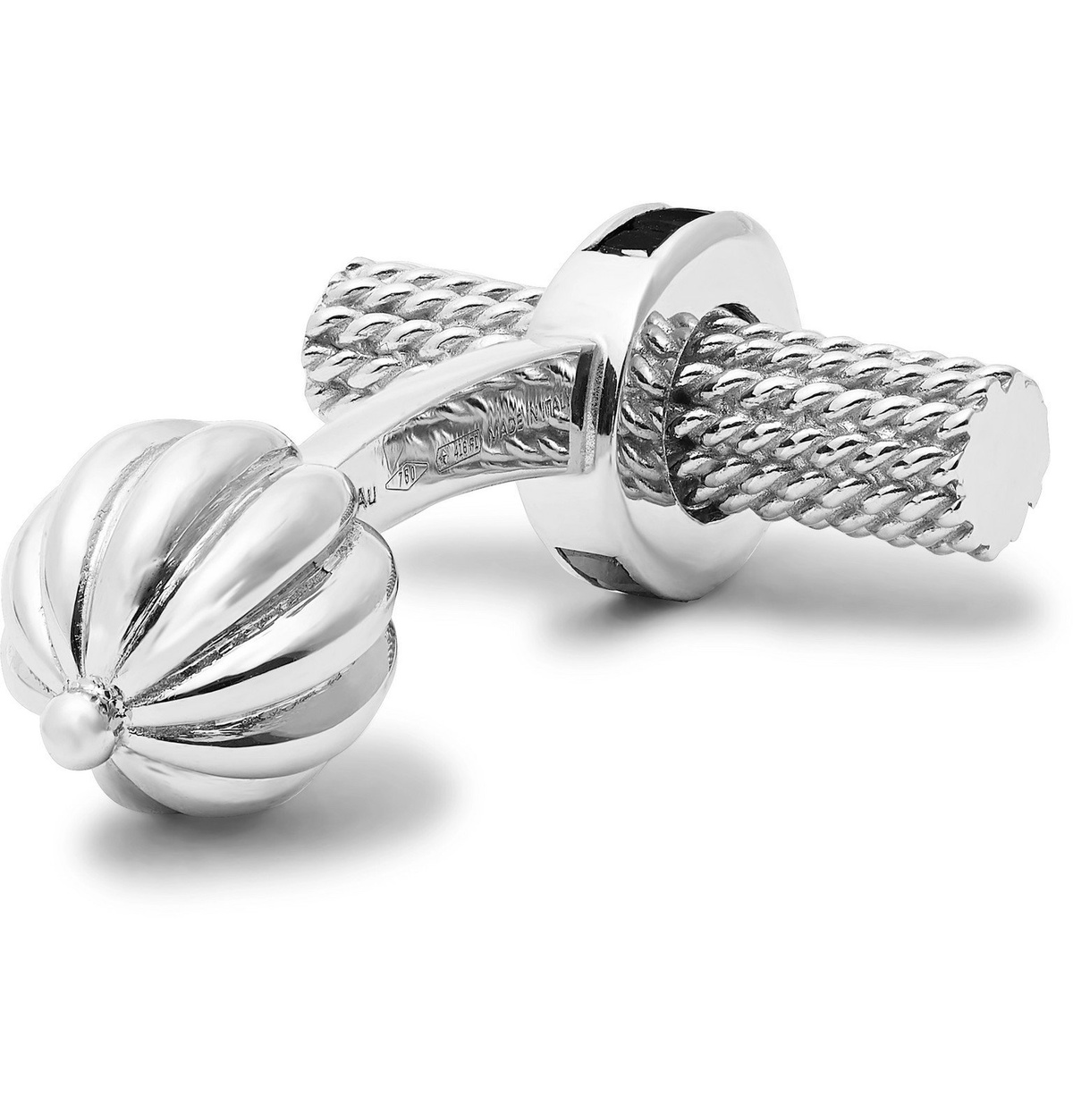 TOM FORD シルバー カフリンクス TOM FORD - 18-Karat White Gold Diamond Cufflinks - Silver