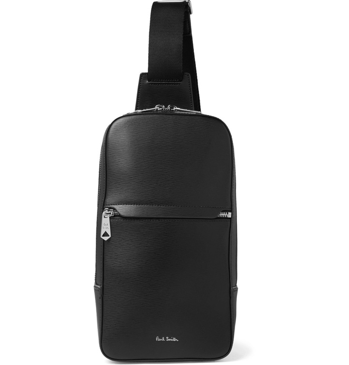 Photo: Paul Smith - Textured-Leather Sling Backpack - Black
