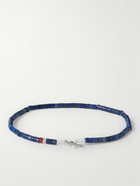 Miansai - Zane Rhodium-Plated Multi-Stone Beaded Bracelet - Blue