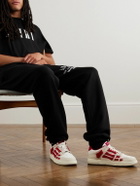AMIRI - Skel-Top Colour-Block Leather and Bouclé Sneakers - Red