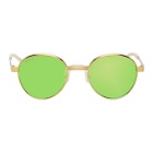 Gucci Gold and Green GG0872S Sunglasses