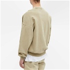 Cole Buxton Men's Warm Up Crew Sweat in Washed Beige