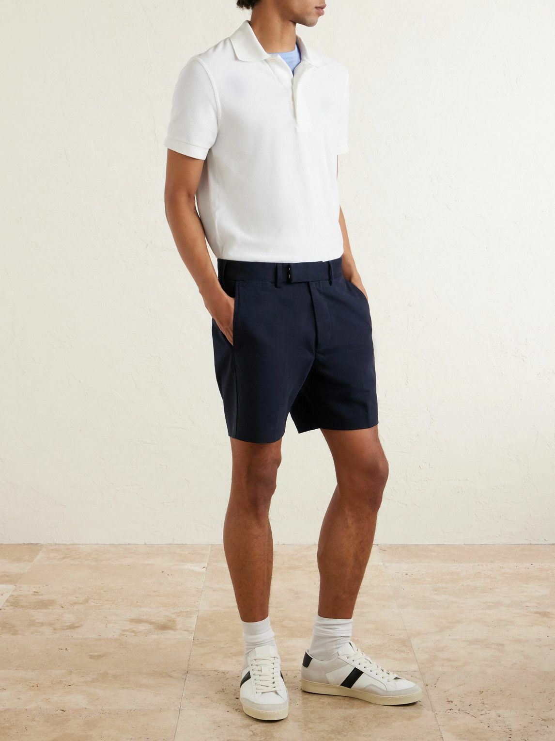TOM FORD - Garment-Dyed Cotton-Piqué Polo Shirt - Black TOM FORD