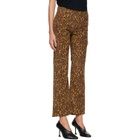 R13 Brown Joan Cropped Flare Jeans