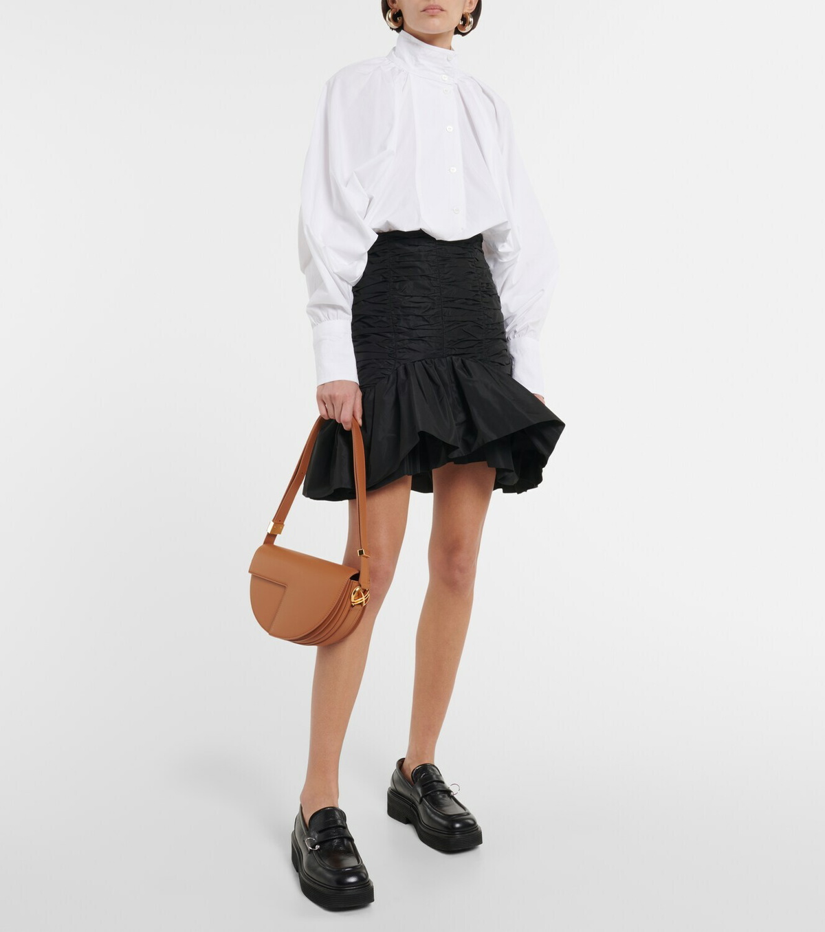 スカート PATOU Ruched faille miniskirt Patou Ruched faille miniskirt Patou