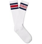 Holiday Boileau - Logo-Intarsia Ribbed Cotton Socks - White