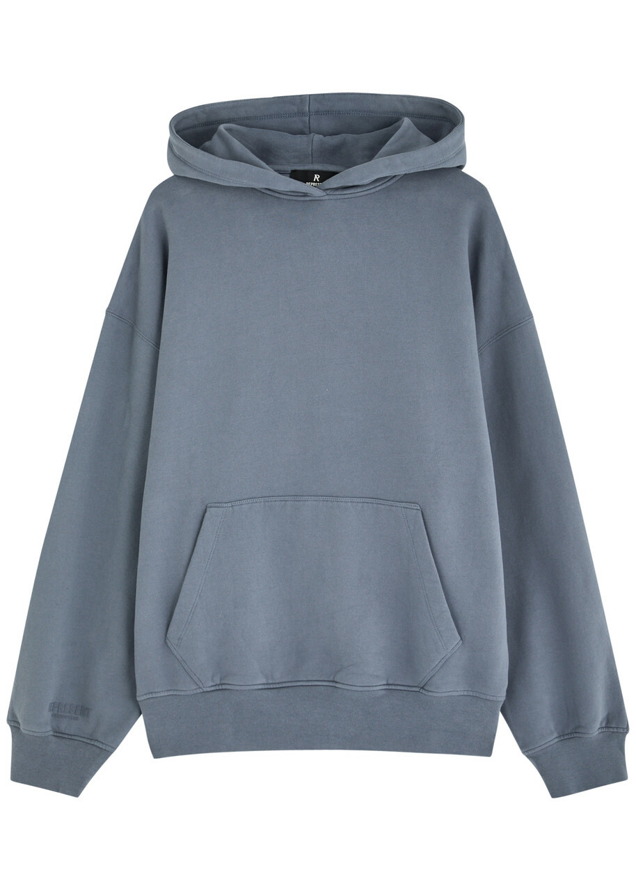 Represent Owners Club Boyfriend Hooded Cotton Sweatshirt Blue