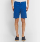 Massimo Alba - Slim-Fit Watercolour-Dyed Cotton-Corduroy Shorts - Men - Blue